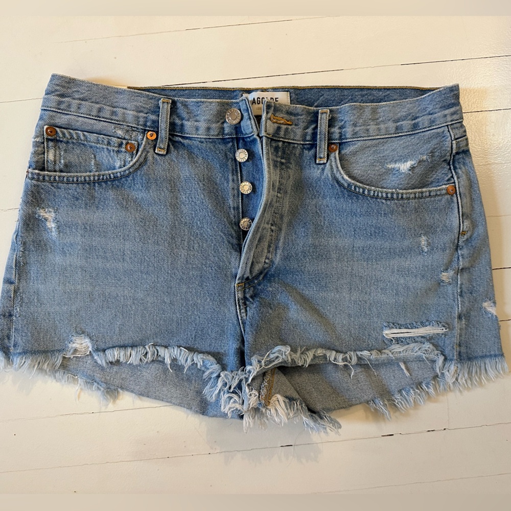 AGOLDE Parker Vintage Cut Off Shorts in Swapmeet